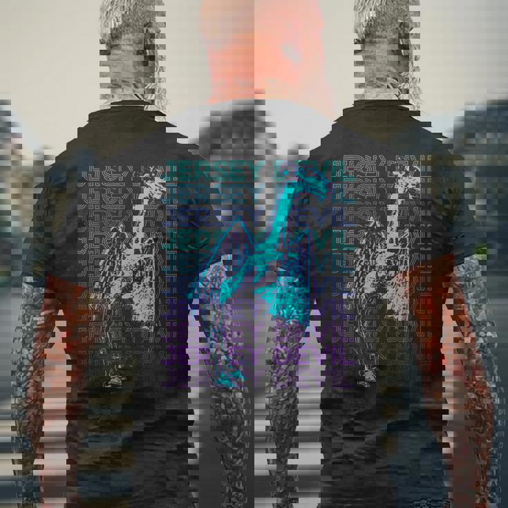 ジャージーデビルクリプティッドクリプトゾロジーレトロ メンズTシャツ バックプリント 高齢者への贈り物