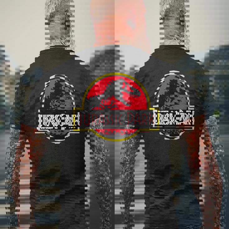 ジュラシックパークのロゴ 公式ライセンス商品。 メンズTシャツ バックプリント 高齢者への贈り物