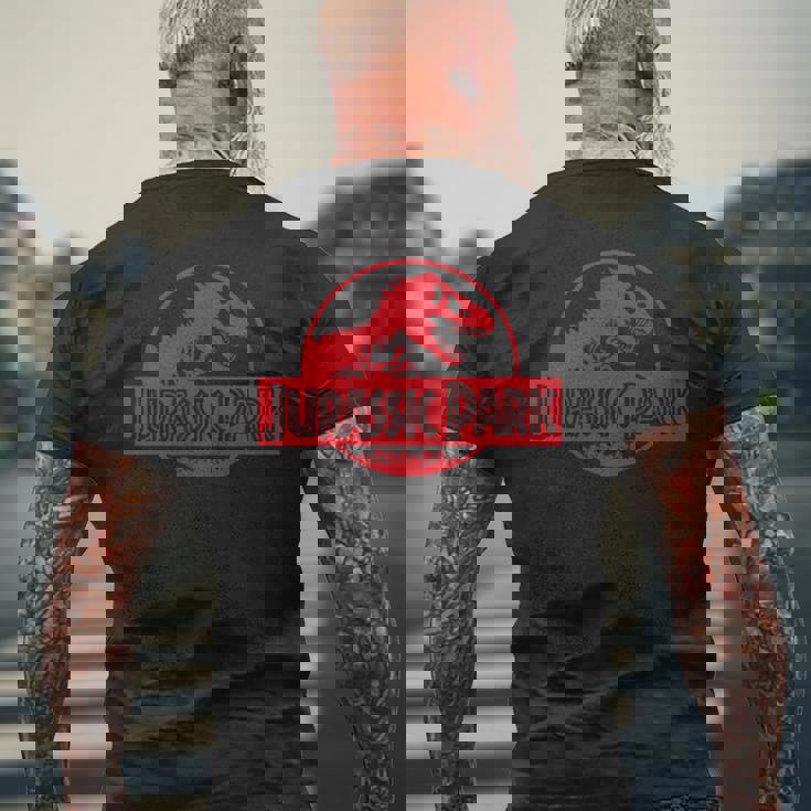 ジュラシックパークアニバーサリーイスラヌブラー 公式ライセンス商品。 メンズTシャツ バックプリント 高齢者への贈り物