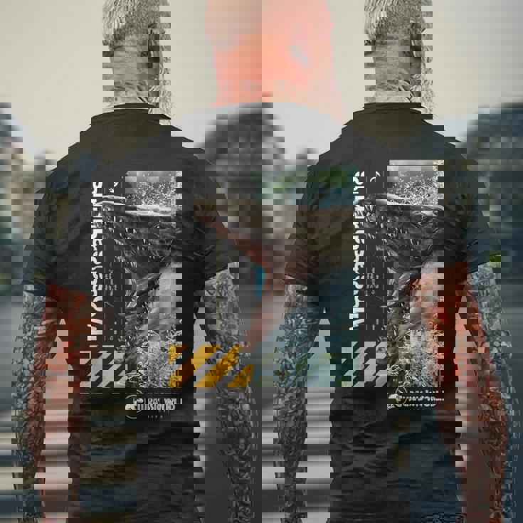 ジュラシック・ワールド再生モササウルス メンズTシャツ バックプリント 高齢者への贈り物