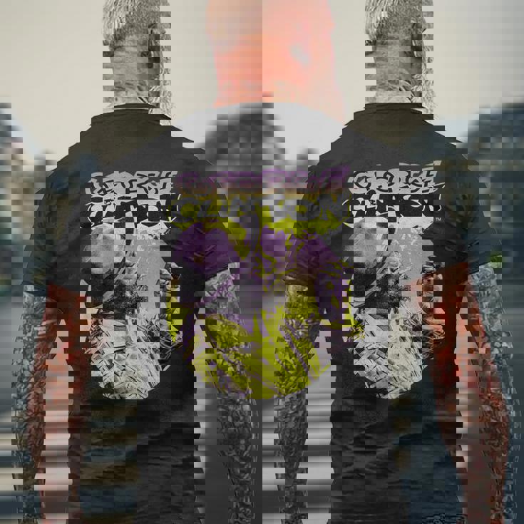 ジョージ・クリントンの煙の写真 メンズTシャツ バックプリント 高齢者への贈り物