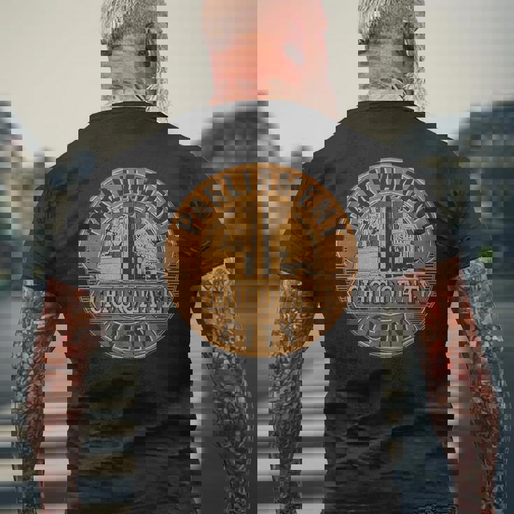 ジョージ・クリントン議会ファンカデリック・チョコレート・シティ メンズTシャツ バックプリント 高齢者への贈り物