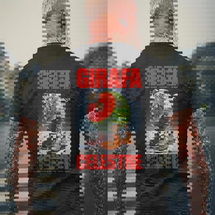 ジラファセレストレ-イタリアンブレインロットミーム メンズTシャツ バックプリント 高齢者への贈り物