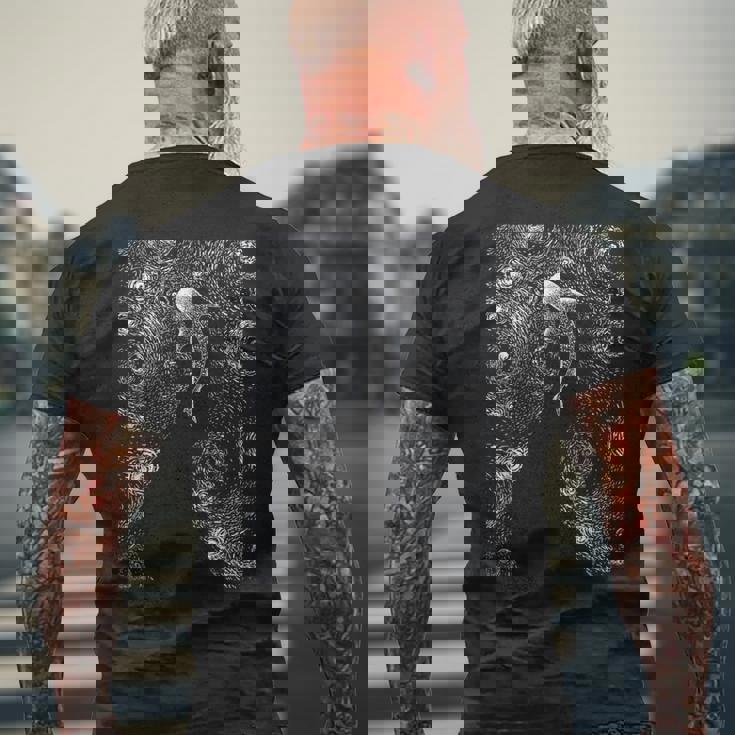 ジンベイザメ ジンベエザメ とダイビング メンズTシャツ バックプリント 高齢者への贈り物