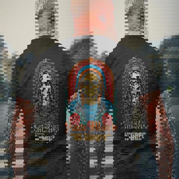 スエグラ義母サンタムエルテ面白い メンズTシャツ バックプリント 高齢者への贈り物