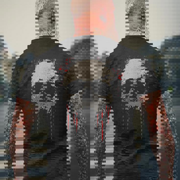 スカルのみのグラフィック。 メンズTシャツ バックプリント 高齢者への贈り物