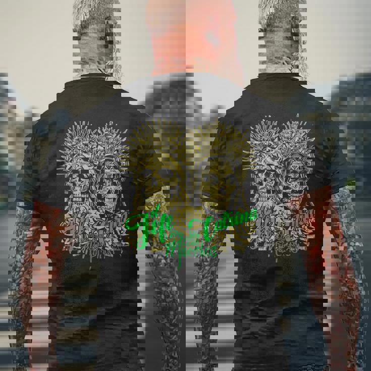 スカルサンタムエルテエルジェフェカトリーナ メンズTシャツ バックプリント 高齢者への贈り物