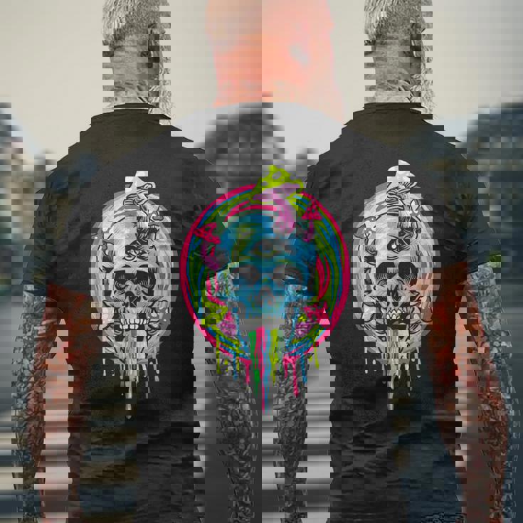 スカルマッシュルーム スケルトン グラフィック ゴス メンズ レディース メンズTシャツ バックプリント 高齢者への贈り物