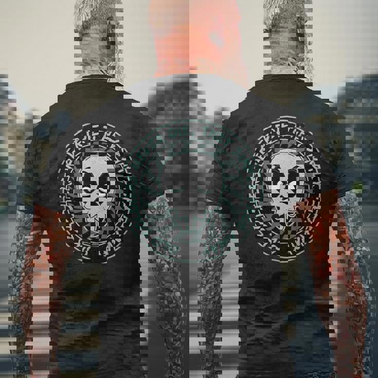 スカル・アンド・デス 老兵は死なず、ただ消え去るのみ メンズTシャツ バックプリント 高齢者への贈り物