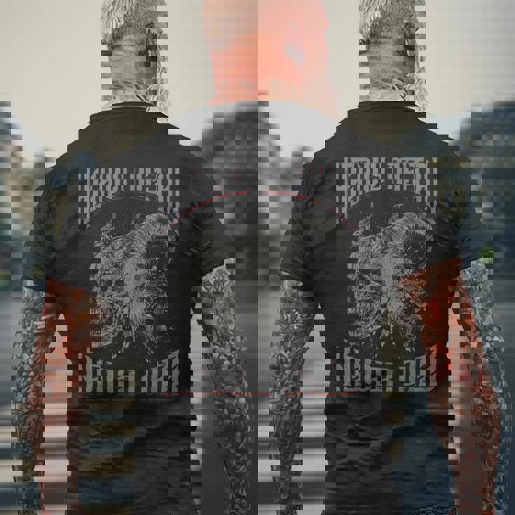 スカル＆バフォメット ヘビーメタル メンズTシャツ バックプリント 高齢者への贈り物