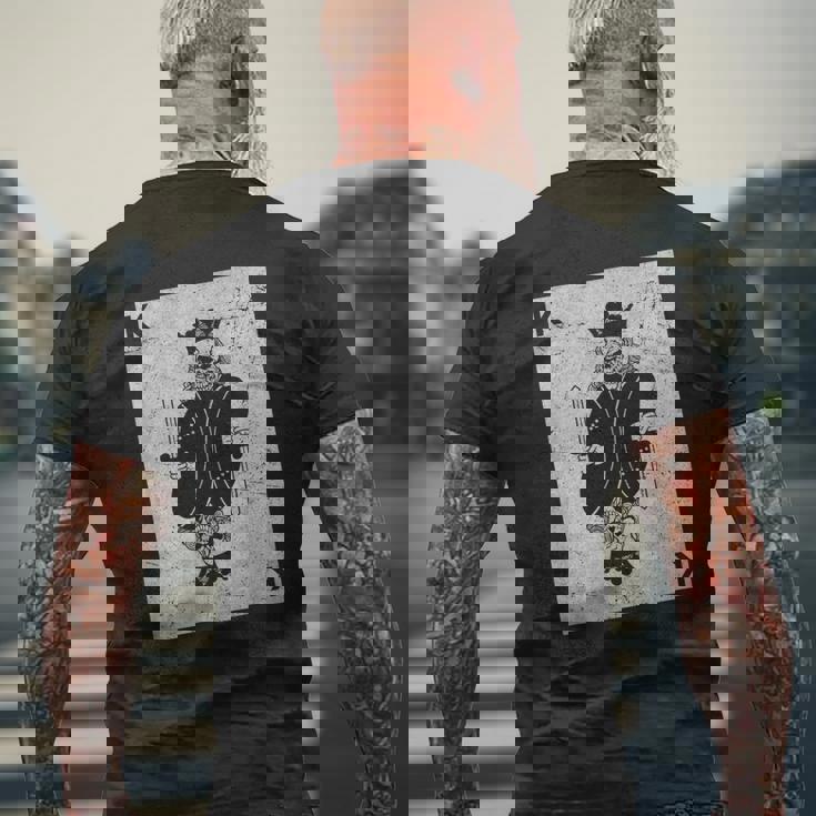 スケルトントランプキングギャンブル死神 メンズTシャツ バックプリント 高齢者への贈り物