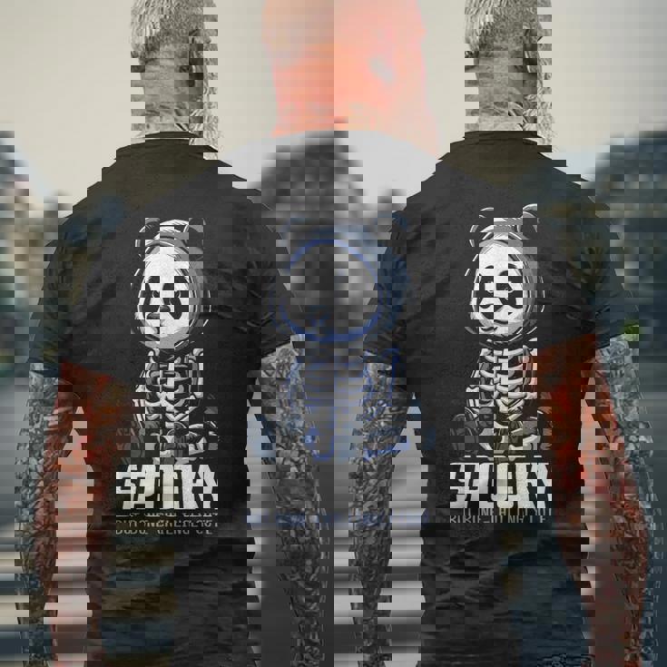 スケルトンパンダ 不気味なパンダベア メンズTシャツ バックプリント 高齢者への贈り物