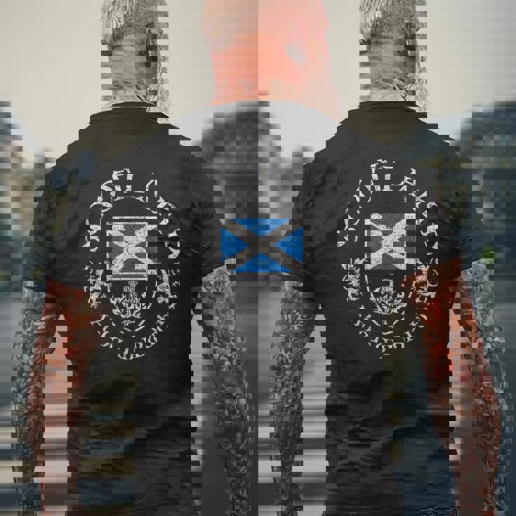 スコットランドアルバグブラス メンズTシャツ バックプリント 高齢者への贈り物