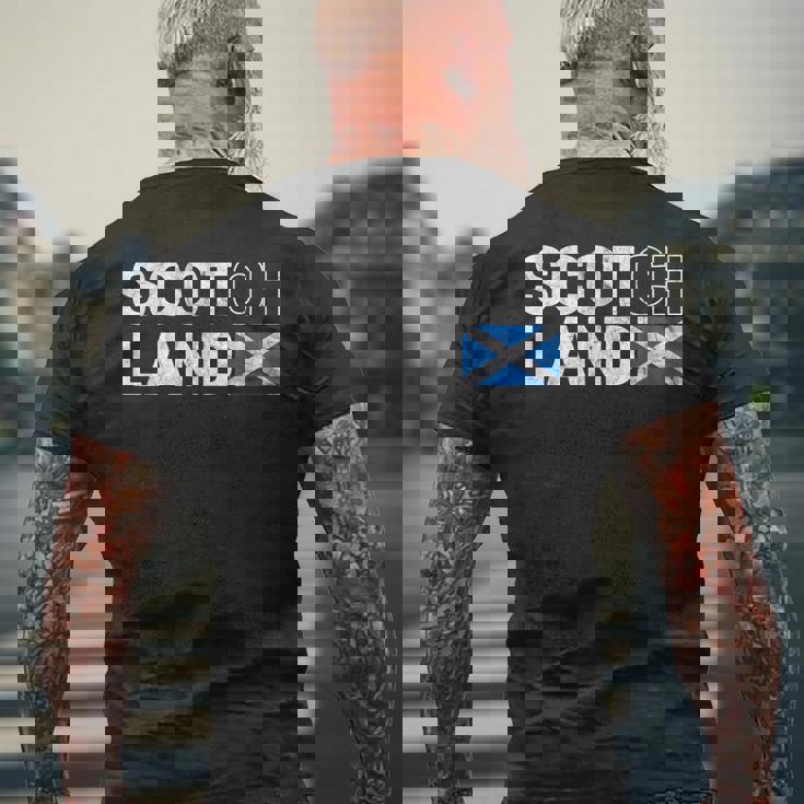 スコットランド国旗 スコッチ ウイスキー おもしろい スコットランド ギフト メンズTシャツ バックプリント 高齢者への贈り物