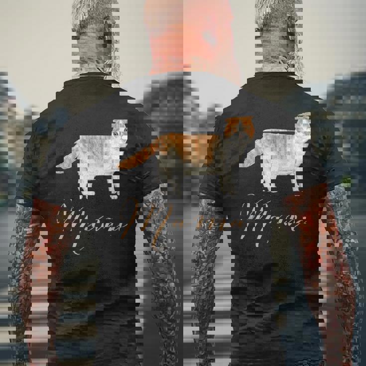 スコティッシュフォールドキャット ママシャツ 猫 ママ ママ メンズTシャツ バックプリント 高齢者への贈り物