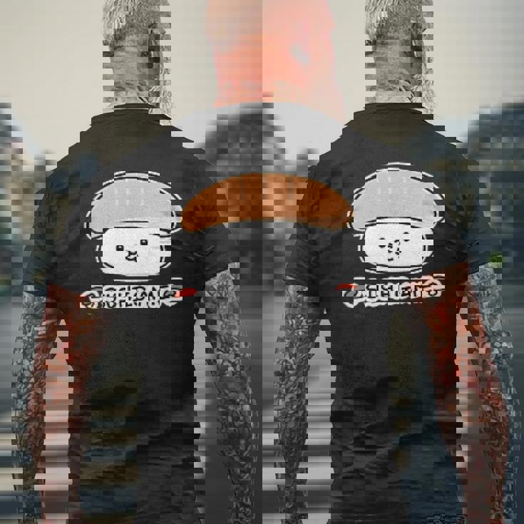 スシゲーム〜ヘイラッシャイ！！〜 サーモン Cぽむこ お寿司 かわいい キャラクター メンズTシャツ バックプリント 高齢者への贈り物