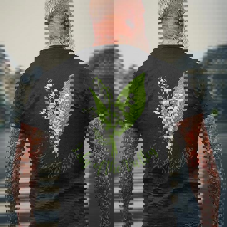 スズラン。 メンズTシャツ バックプリント 高齢者への贈り物