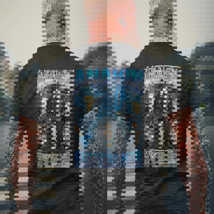 スターウォーズ クラシック アナキン・スカイウォーカー フォトコラージュポスター メンズTシャツ バックプリント 高齢者への贈り物