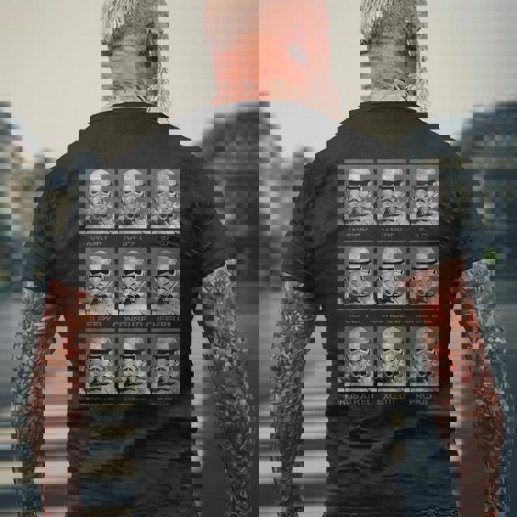 スターウォーズ クラシック ストームトルーパー エモーション ボックスアップ メンズTシャツ バックプリント 高齢者への贈り物