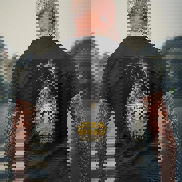 スター・ウォーズ クラシック エピソードiii リベンジ・オブ・ザ・シス ポスター メンズTシャツ バックプリント 高齢者への贈り物