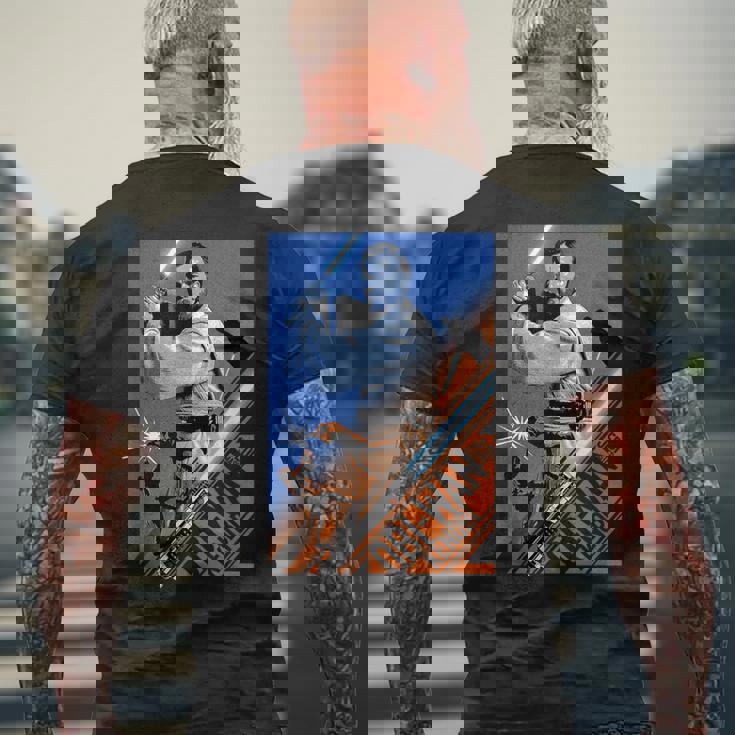 スター・ウォーズ シスの復讐 オビワン ケノービ セイバー スプリット メンズTシャツ バックプリント 高齢者への贈り物