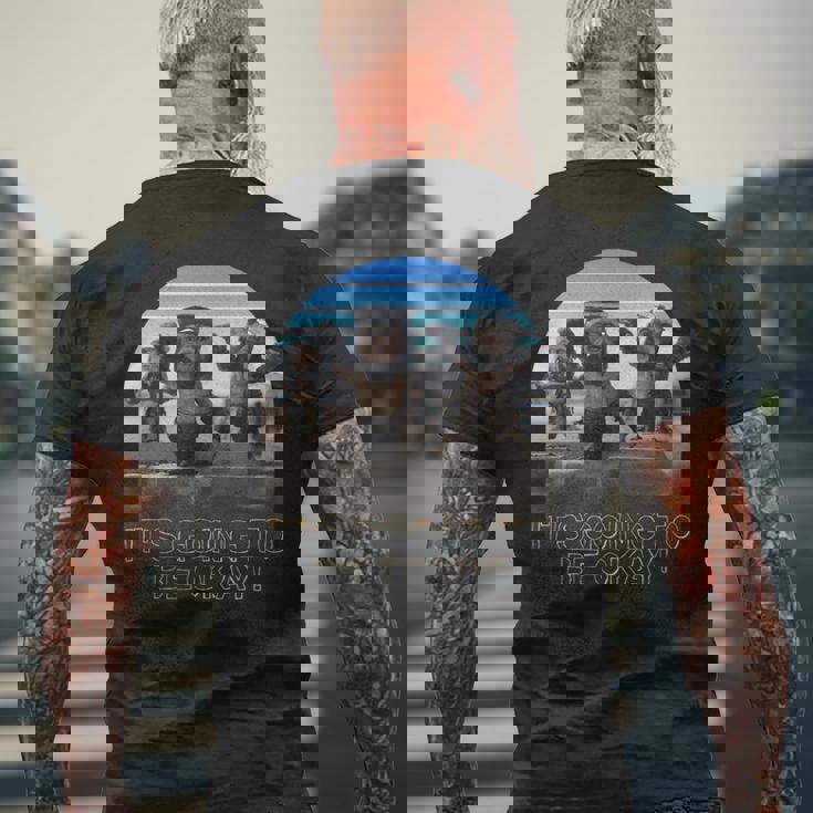 スター・ウォーズ マンダロリアン 大丈夫 レトロショット メンズTシャツ バックプリント 高齢者への贈り物