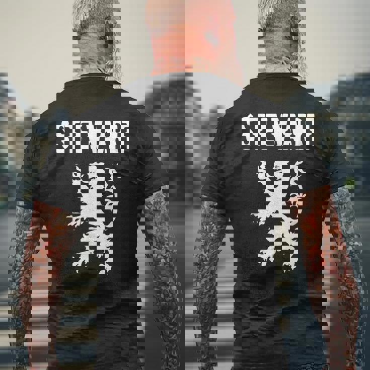 スチュワート氏族 スコットランド 姓 スコットランド 紋章 メンズTシャツ バックプリント 高齢者への贈り物