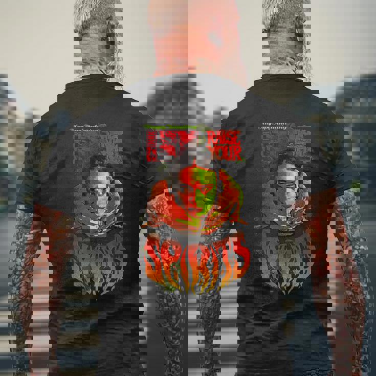 ストレンジャー・シングス 80年代 ハロウィン コミック スリル 魂を上げる メンズTシャツ バックプリント 高齢者への贈り物