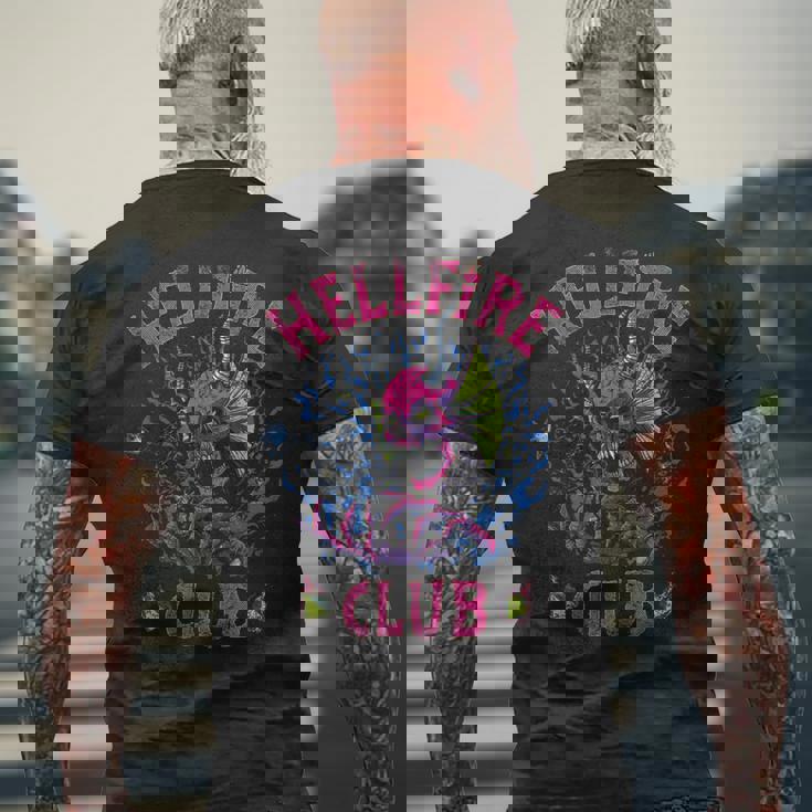 ストレンジャー・シングス ヘルファイア クラブ スプラッシュ Dnd デーモン レトロ ホーキンス メンズTシャツ バックプリント 高齢者への贈り物