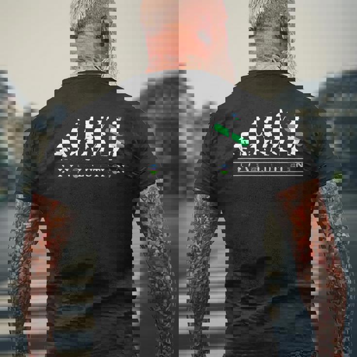 おもしろ スノボ 人類の進化 かっこいい シルエット スノーボード ネタ デザイン 記念品 スノボ選手 メンズTシャツ バックプリント 高齢者への贈り物