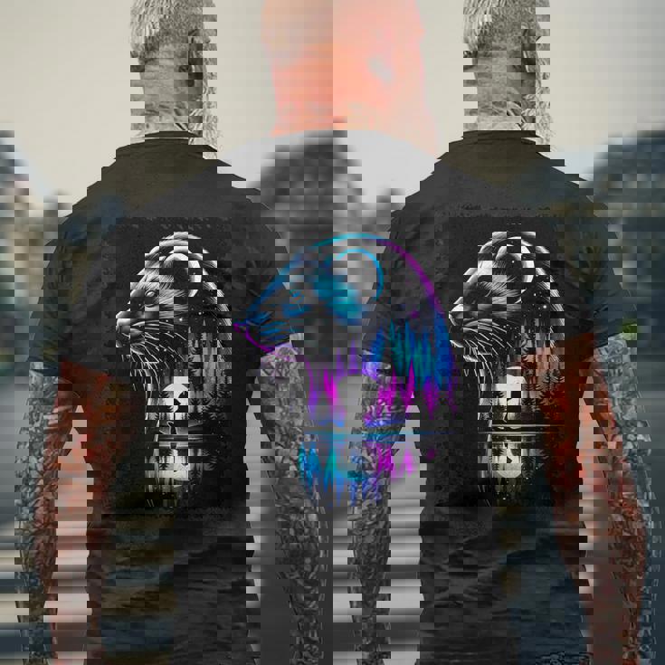 スピリット アニマル イタチ メンズ レディース キッズ クリスマス メンズTシャツ バックプリント 高齢者への贈り物