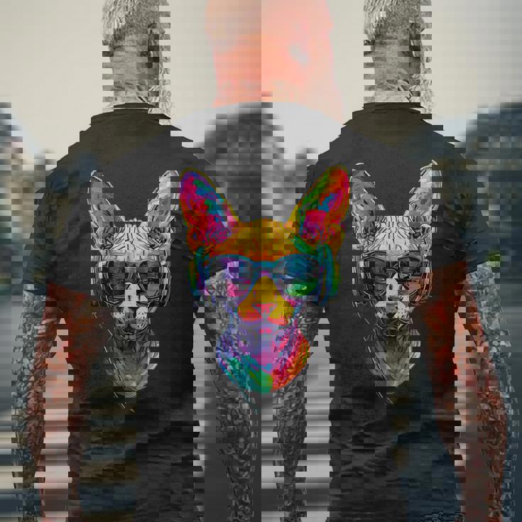 スフィンクス猫スフィンクス猫カナダ猫スウィートスフィンクス猫 メンズTシャツ バックプリント 高齢者への贈り物