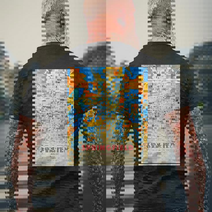 スプリングフィールド ミズーリ メンズTシャツ バックプリント 高齢者への贈り物