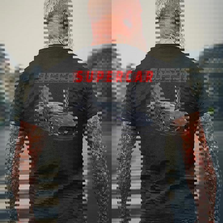 スポーツカーファンに最適なスーtシャツ。 メンズTシャツ バックプリント 高齢者への贈り物