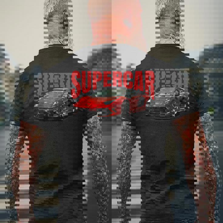 スポーツカーファンのいたるところに完璧なスーtシャツ メンズTシャツ バックプリント 高齢者への贈り物