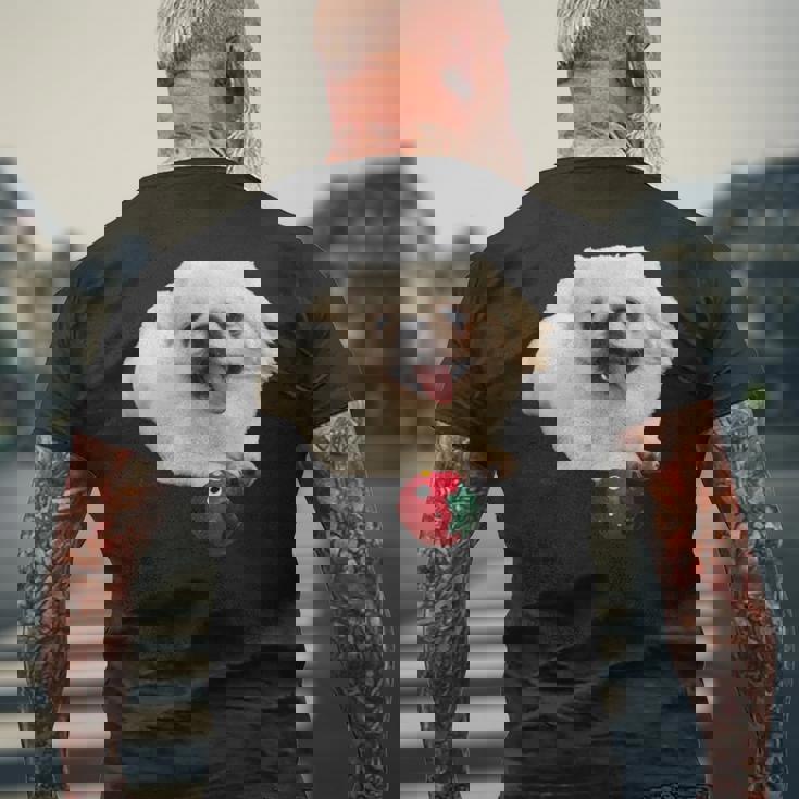 スマイル ペキニーズサニー メンズTシャツ バックプリント 高齢者への贈り物