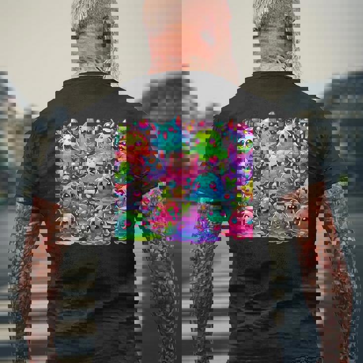 スライムランチャー、スライムペディア、グループランチャーwiki、グループムード。 メンズTシャツ バックプリント 高齢者への贈り物