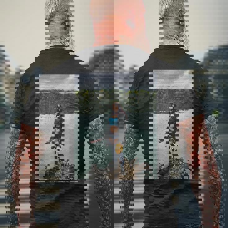 スラッシャー メンズTシャツ バックプリント 高齢者への贈り物