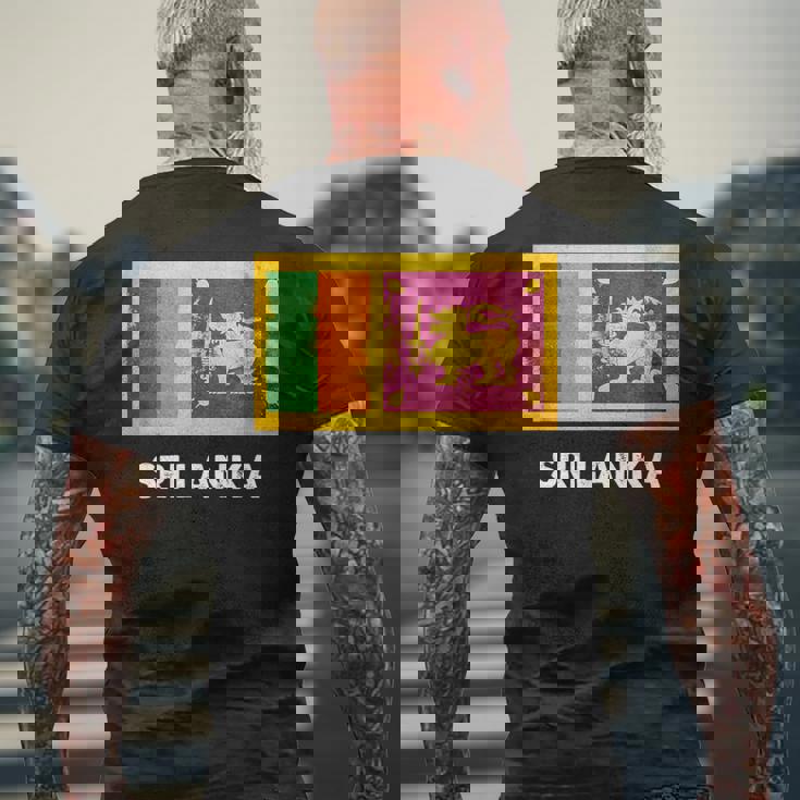 スリランカ国旗tシャツ メンズTシャツ バックプリント 高齢者への贈り物