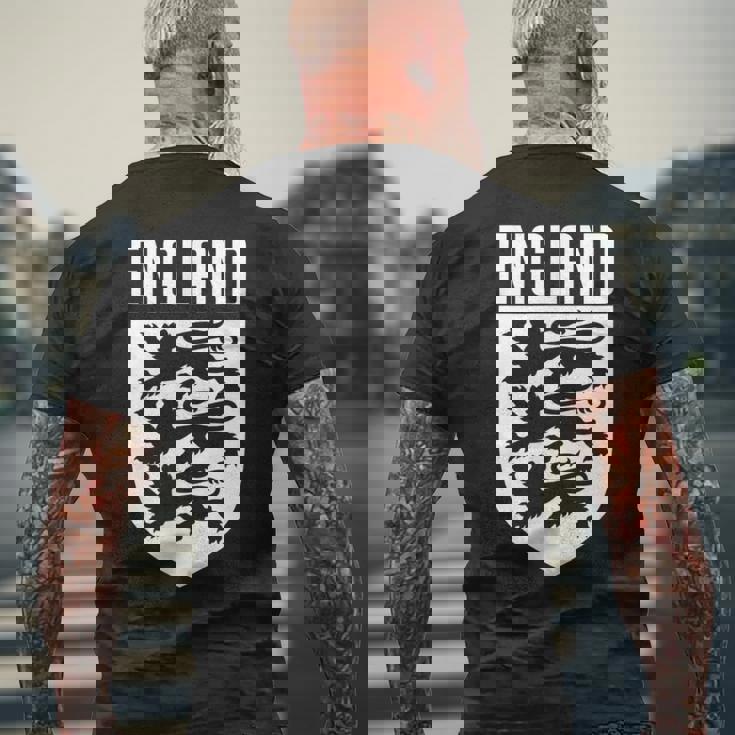 スリーライオンズ イングランド フットボール クレスト メンズTシャツ バックプリント 高齢者への贈り物