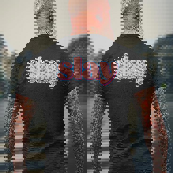 スレイ メンズTシャツ バックプリント 高齢者への贈り物