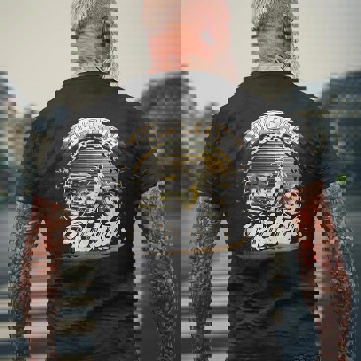 スーパーカブライダー C100 原付バイク レトロジャパン メンズTシャツ バックプリント 高齢者への贈り物