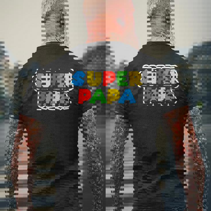 スーパーパパ 誕生日プレゼント 父親ギフト 最高のお父さん メンズTシャツ バックプリント 高齢者への贈り物