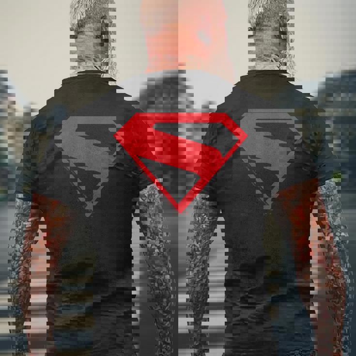 スーパーマン映画デザインのスーパーマンシルエット。 メンズTシャツ バックプリント 高齢者への贈り物