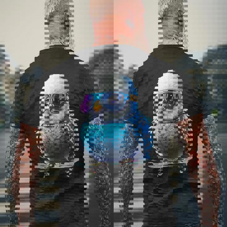 セキセイインコ オーナー様へ メンズTシャツ バックプリント 高齢者への贈り物