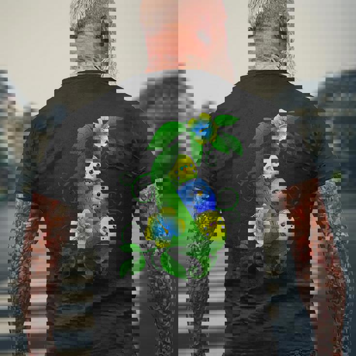 セキセイインコの赤ちゃん メンズTシャツ バックプリント 高齢者への贈り物