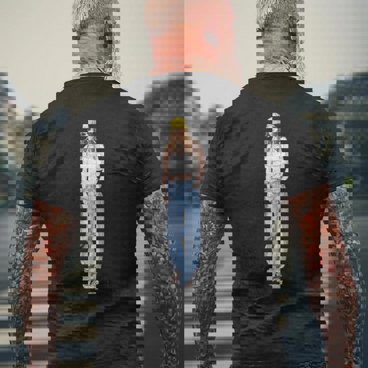 セクシーガール メンズTシャツ バックプリント 高齢者への贈り物