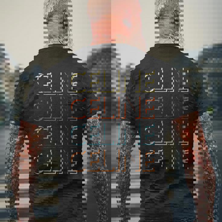 セリーヌ ファーストネーム My オーダーメイド 名前 メンズTシャツ バックプリント 高齢者への贈り物