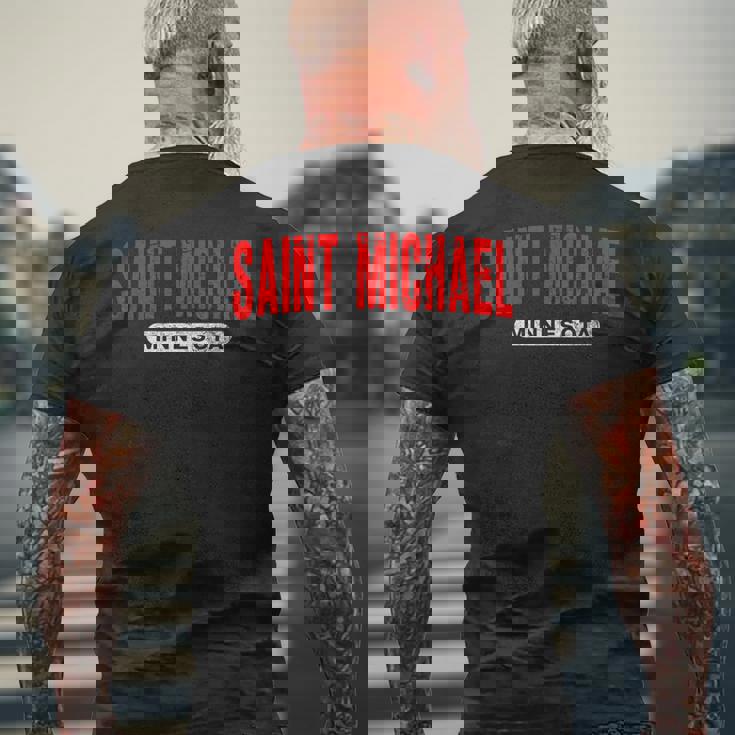 セントマイケルmn ミネソタ 面白い Usa City Roots ヴィンテージ ギフト メンズTシャツ バックプリント 高齢者への贈り物