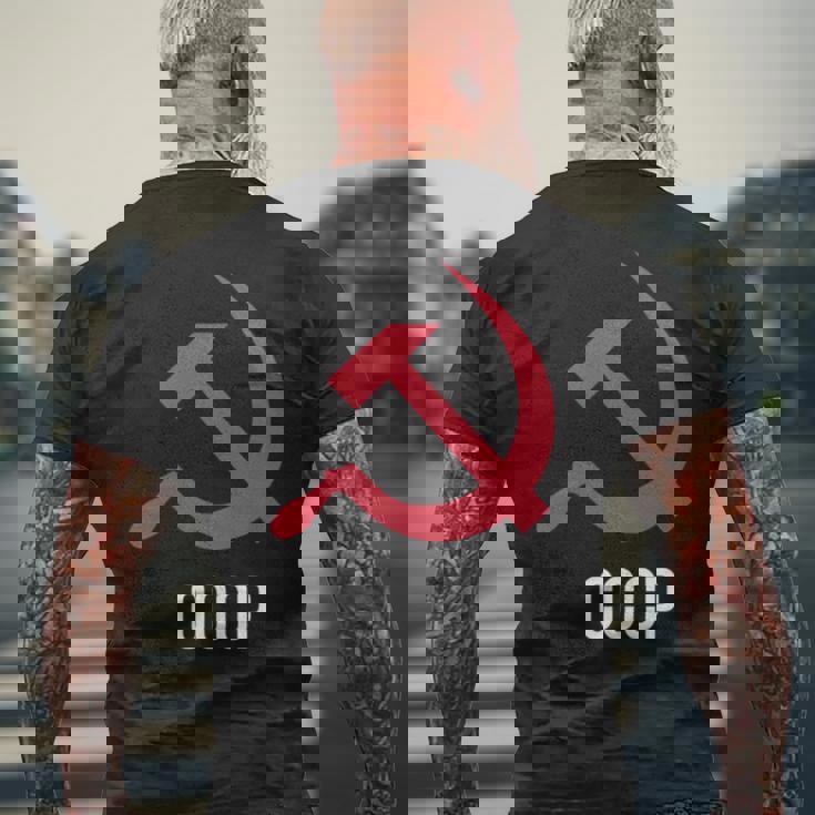 ソ連ロシアソビエト連合ハンマー 胸に鎌 Cccp付き メンズTシャツ バックプリント 高齢者への贈り物